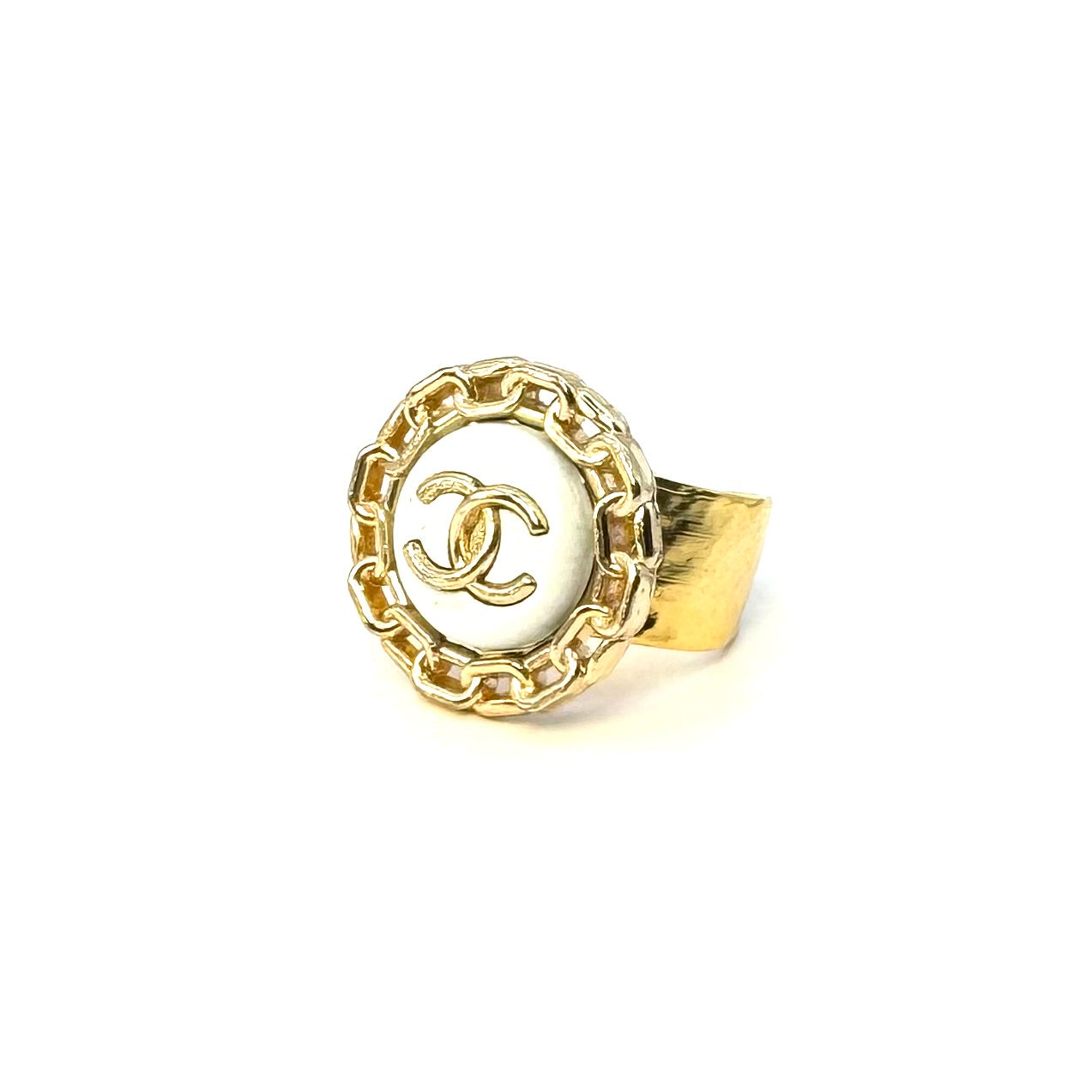 Chain Round Button Ring