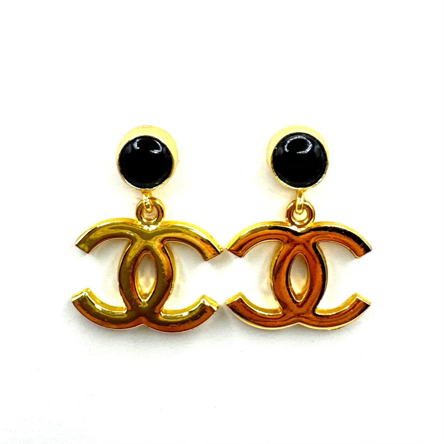Shiny Gold Tone Earrings