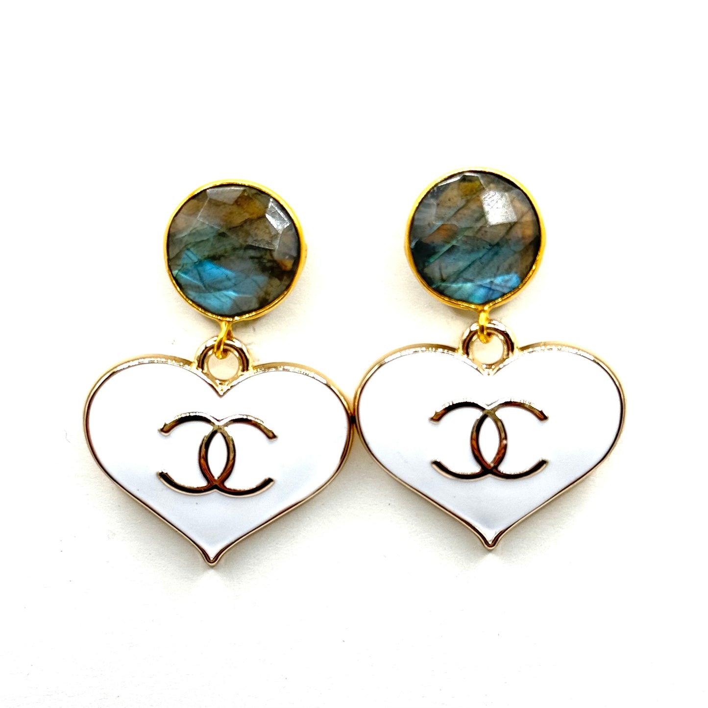 Heart Enamel Earrings