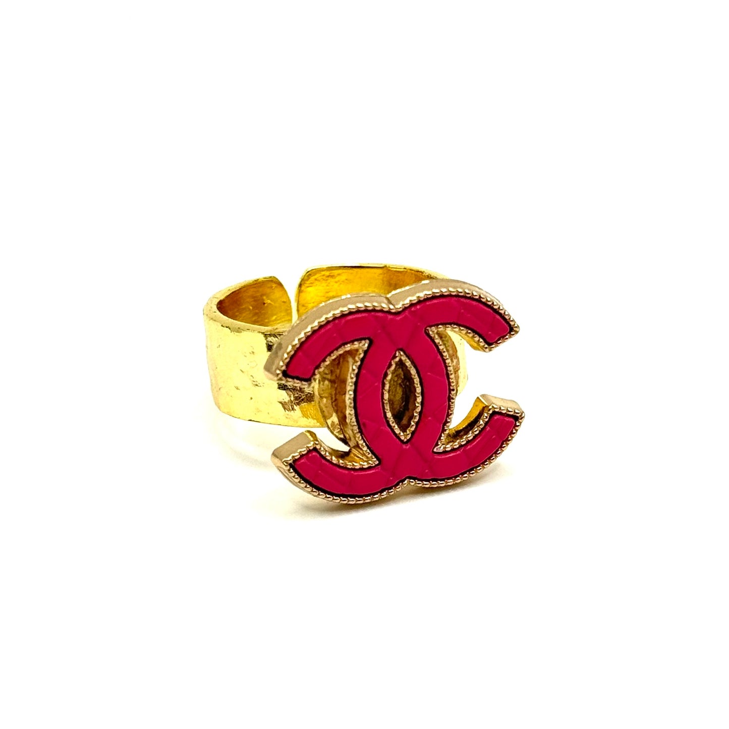 Pink Luxury Button Ring
