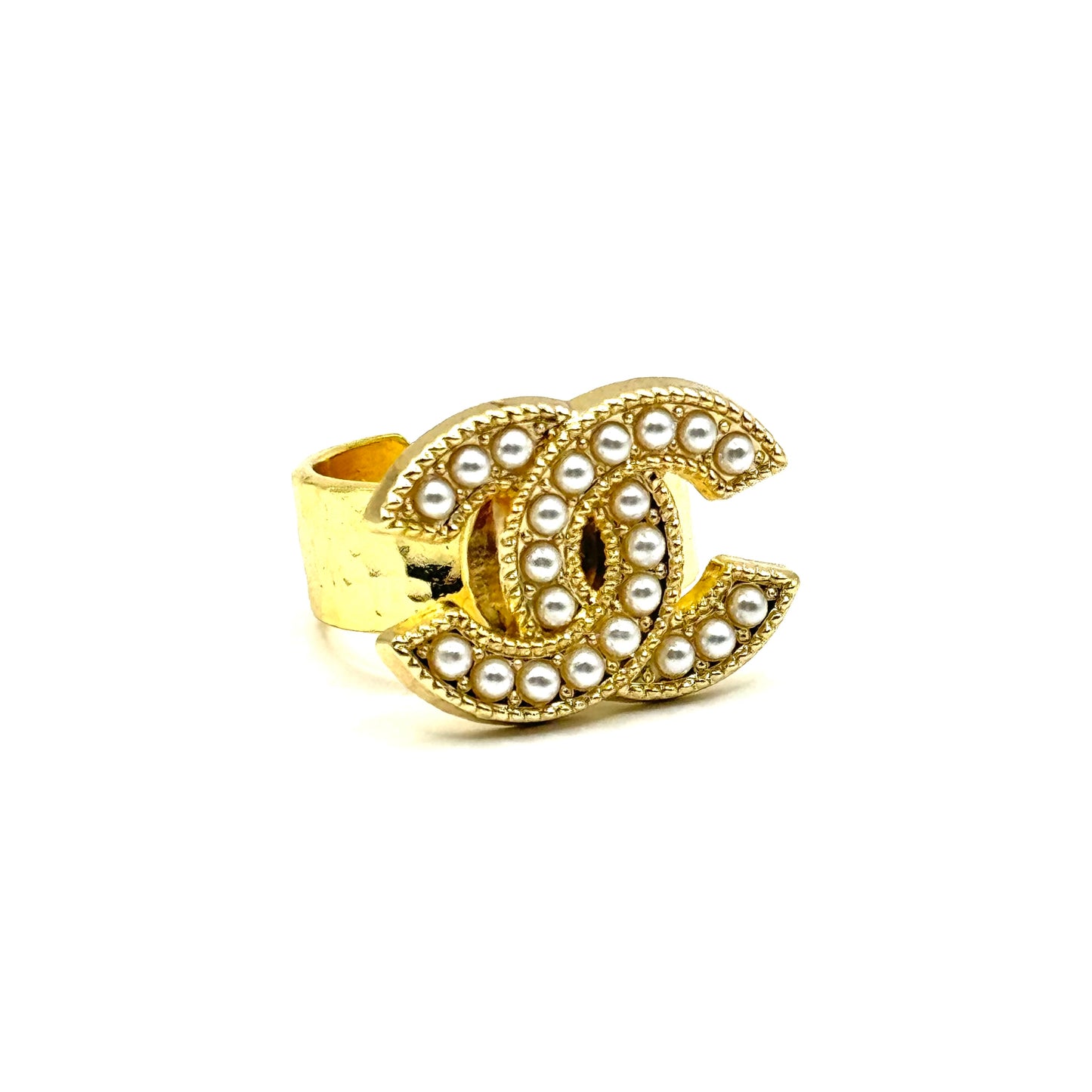 Cream Tone Luxury Button Ring