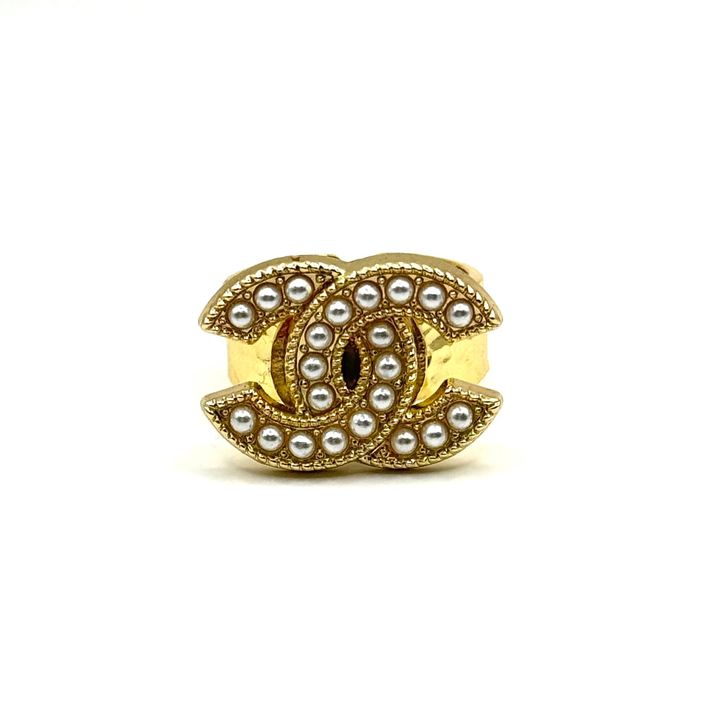 Cream Tone Luxury Button Ring