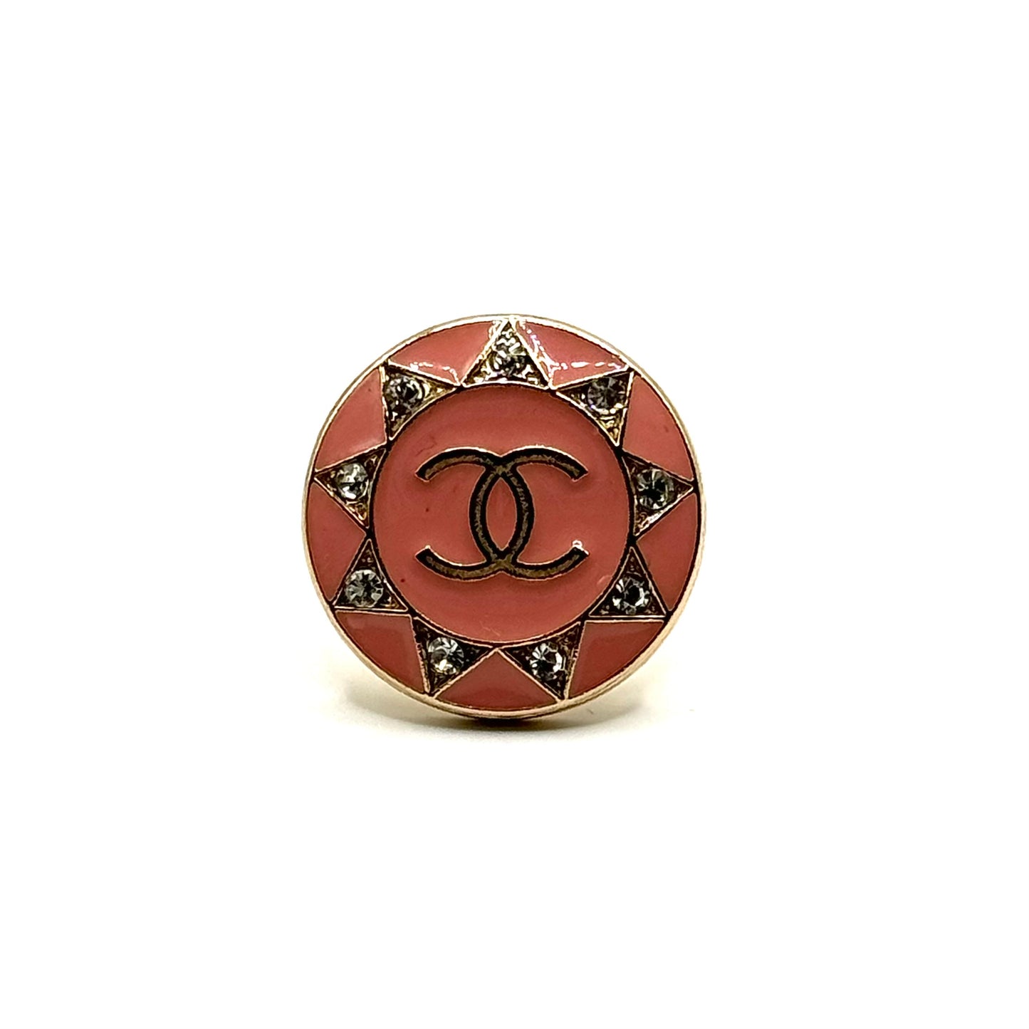 Pink & Gold Enamel Ring