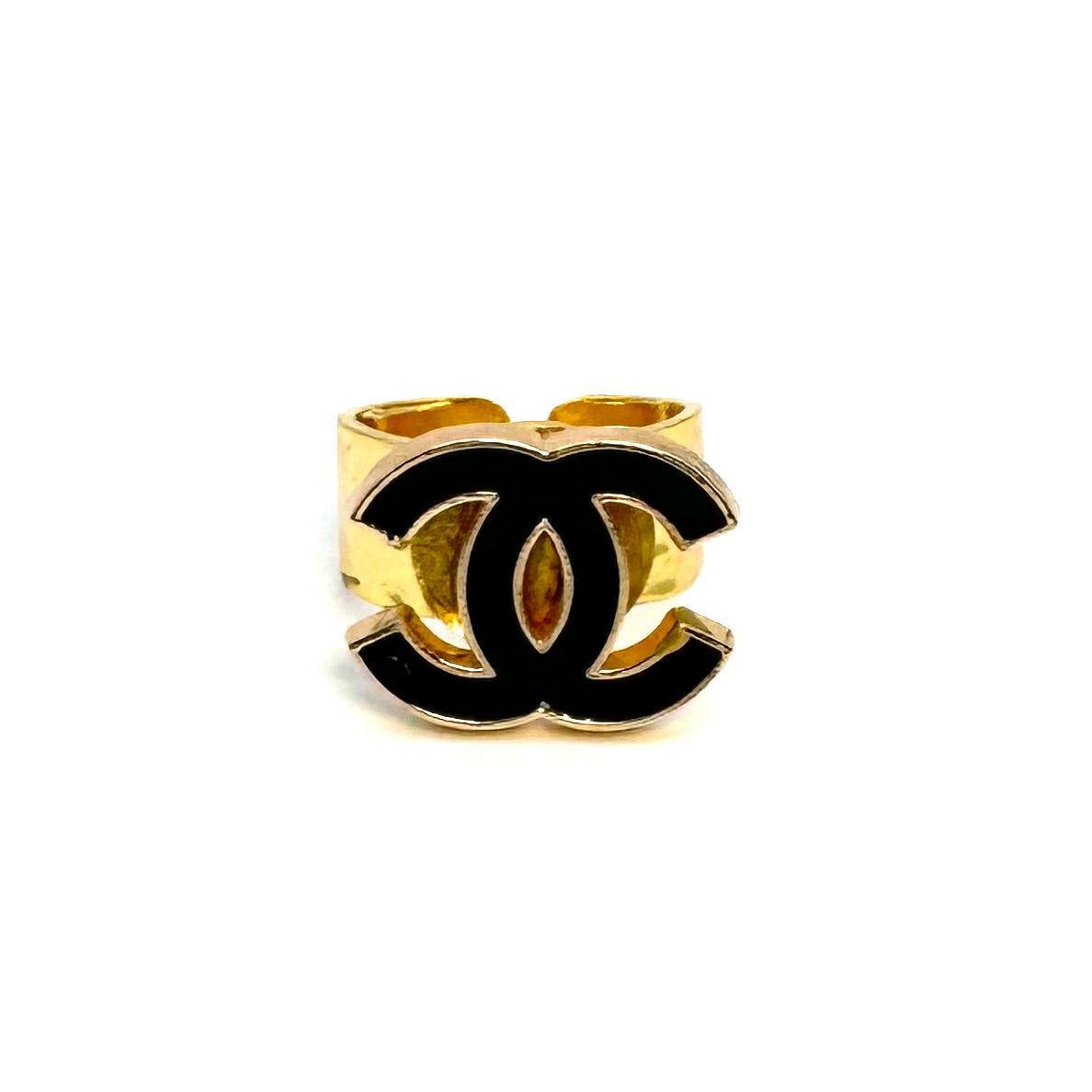 Black Luxury Button Ring