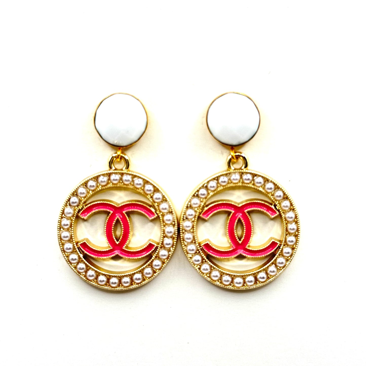 Pearly Circle Earrings