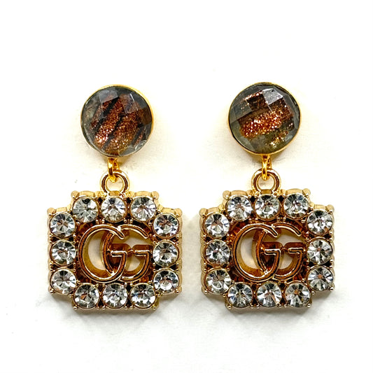 Brown Sparkle Luxury Earrings