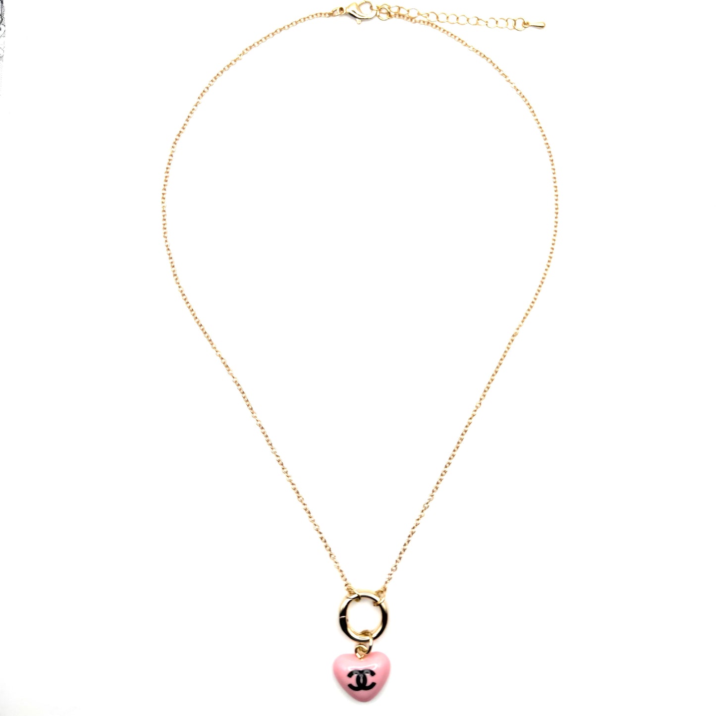 Bubblegum Pink Heart Necklace