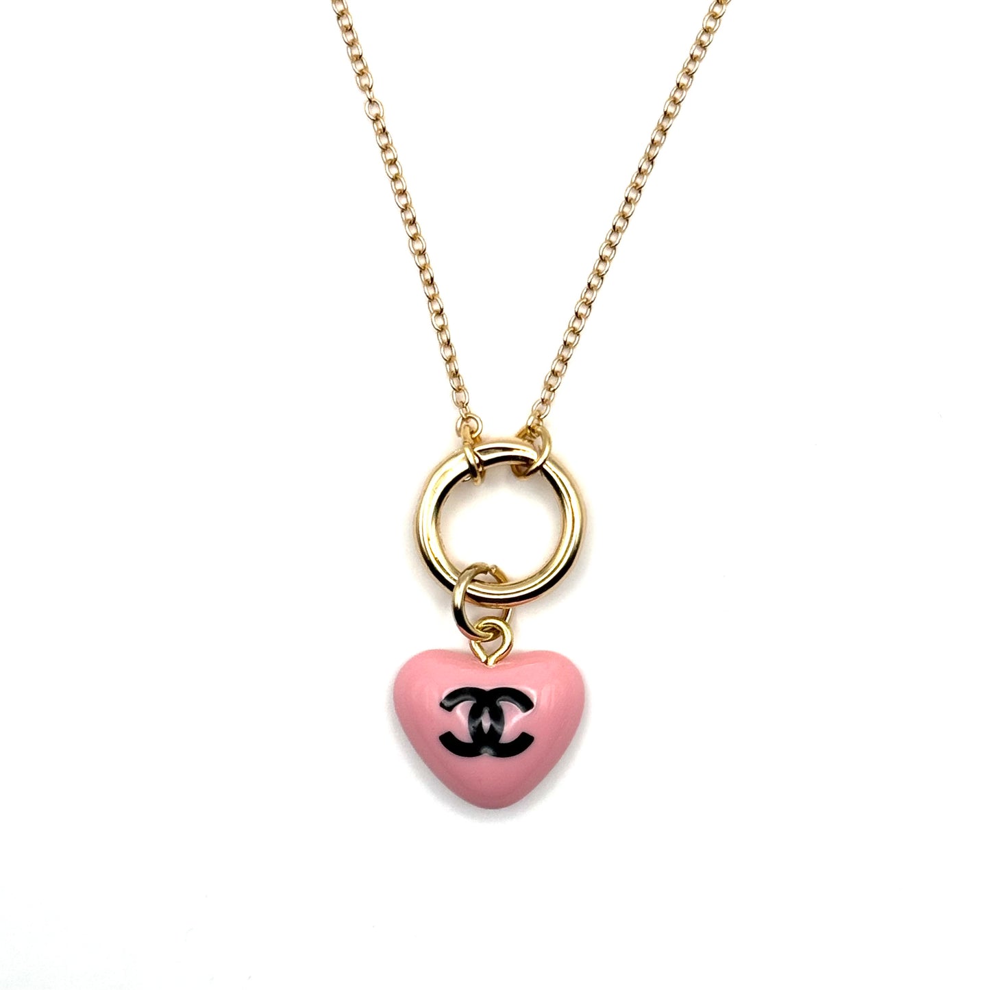 Bubblegum Pink Heart Necklace