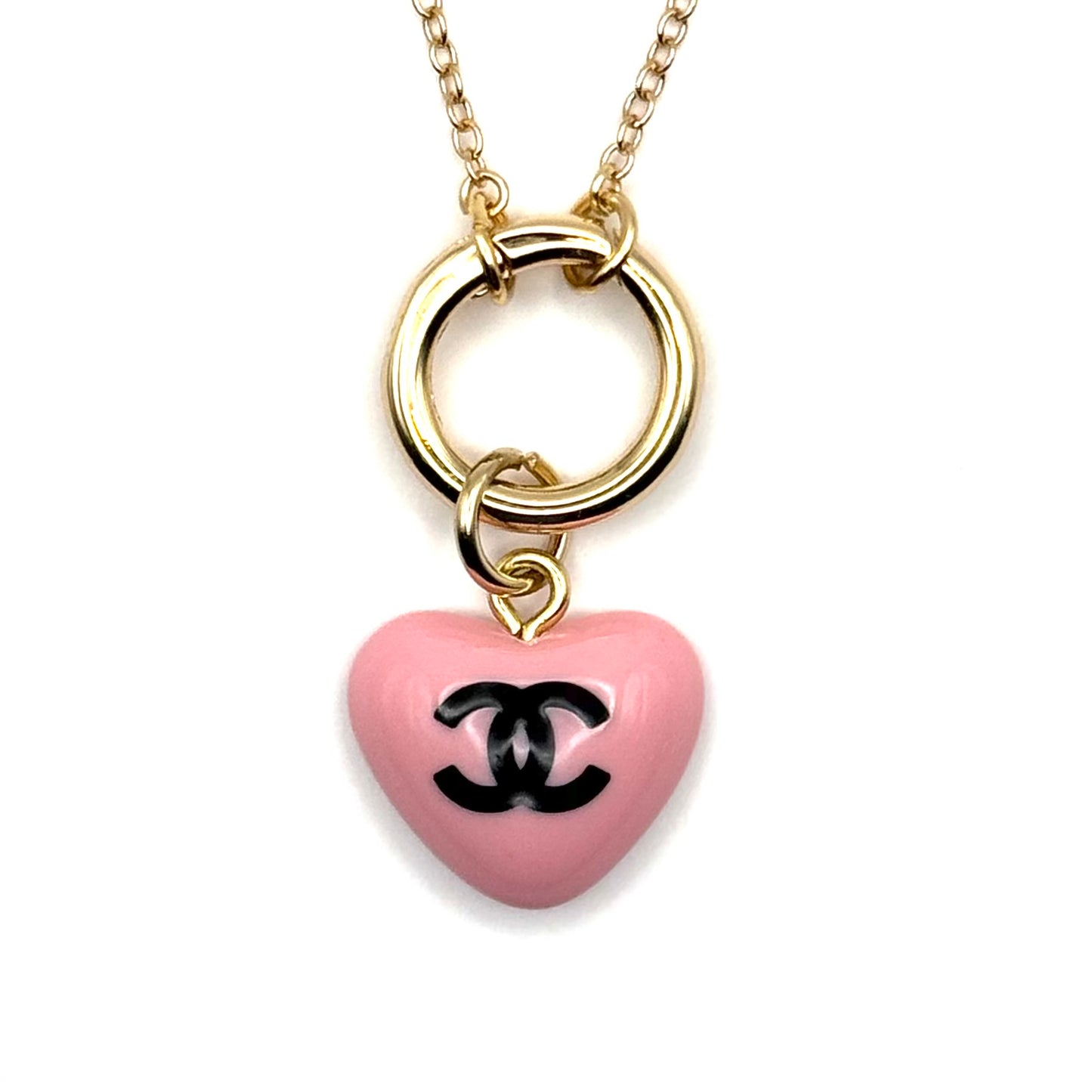 Bubblegum Pink Heart Necklace