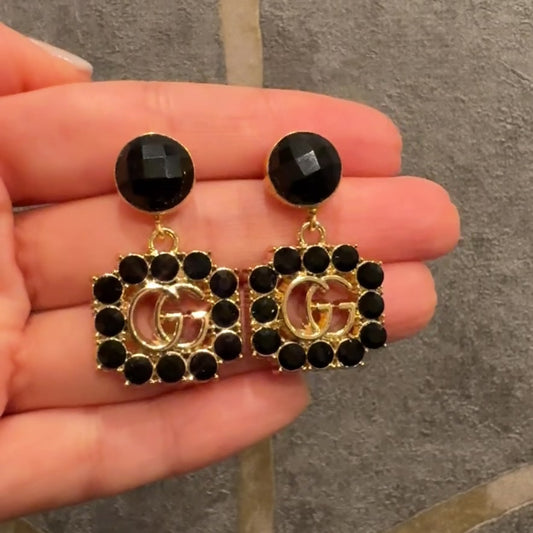 Black Sparkle Luxe Earrings